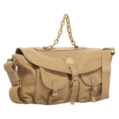 Bvlgari Shoulder bag Leather, BEIGE, LEATHER, Shoulder bag