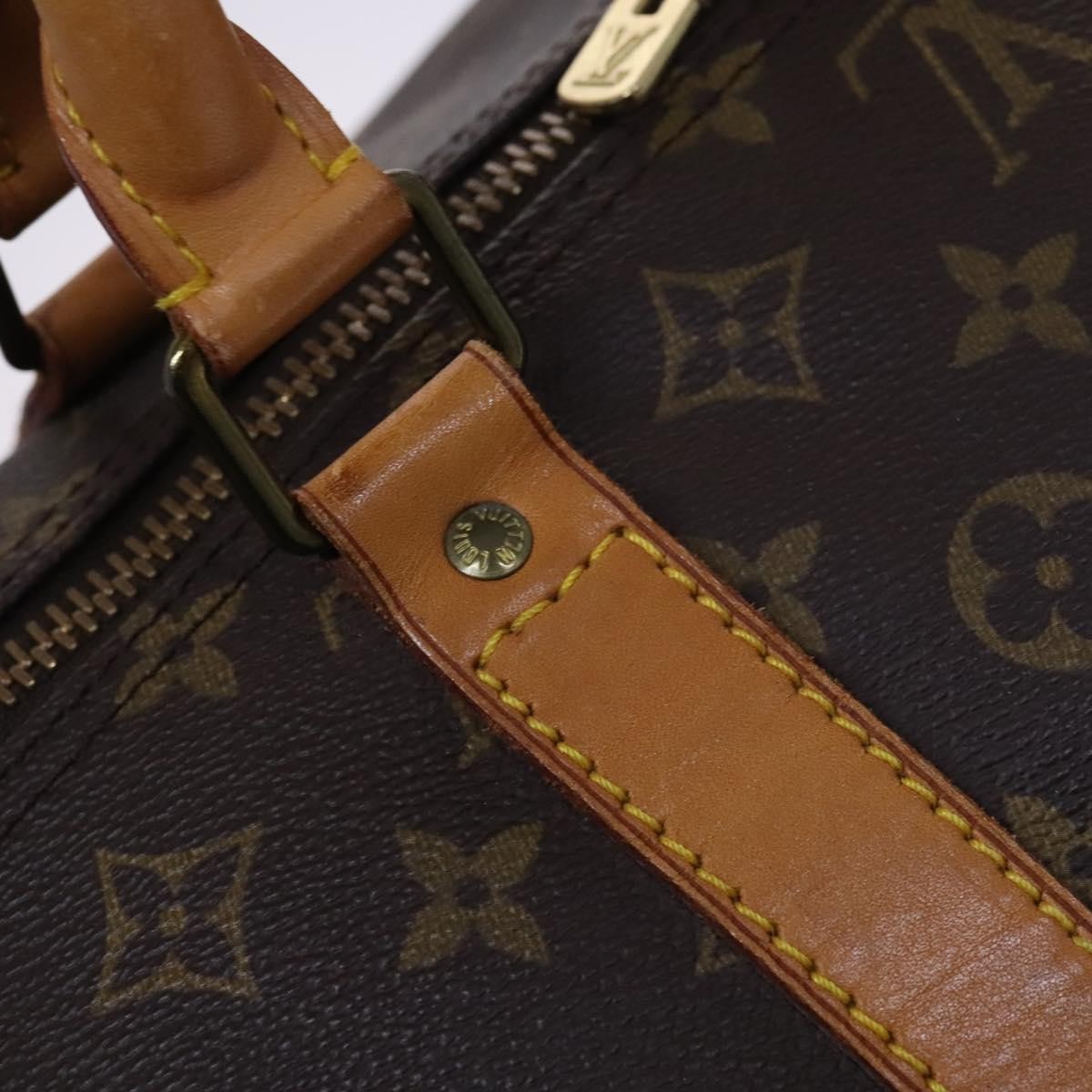 Louis Vuitton Keepall Bag Monogram Canvas, BROWN, CANVAS, Travel bag