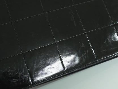 Chanel Vintage Portrait Tote Printed Leather and Quilted Patent, BLACK, PATENT_LEATHER, Tote bag