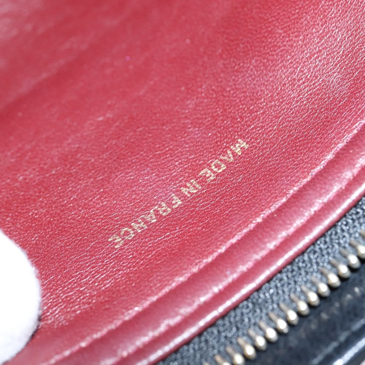 Chanel Vintage Front Pocket Shoulder Bag Quilted Lambskin, BLACK, LEATHER, Shoulder bag