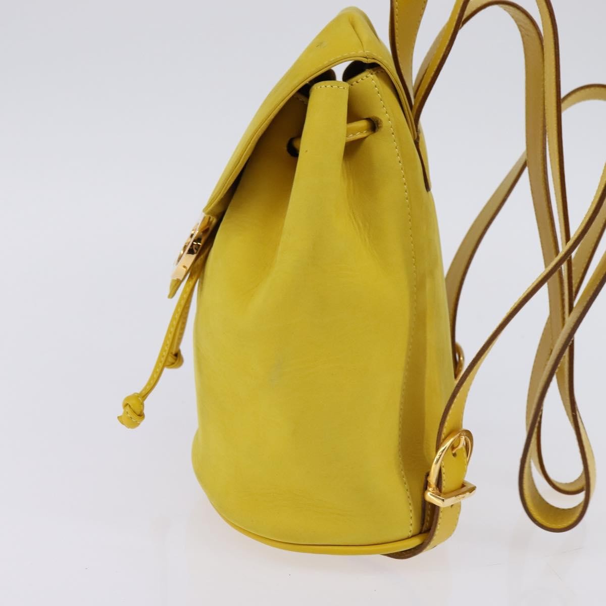 Salvatore Ferragamo Gancini Backpack Suede, YELLOW, SUEDE, Backpack