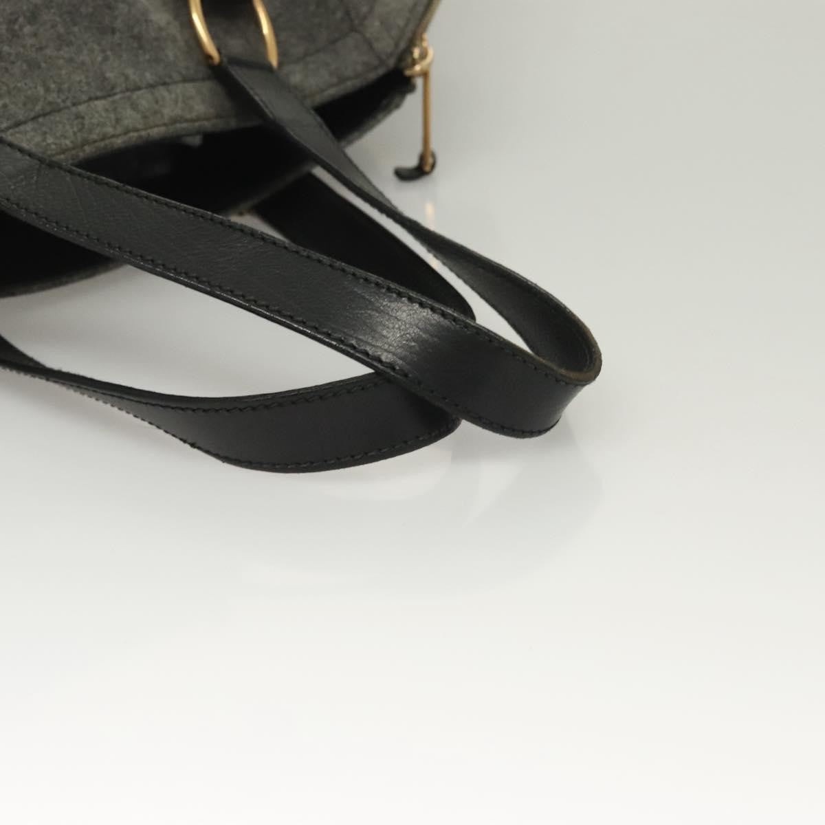Saint Laurent Downtown Tote Wool, GRAY, WOOL, Tote bag