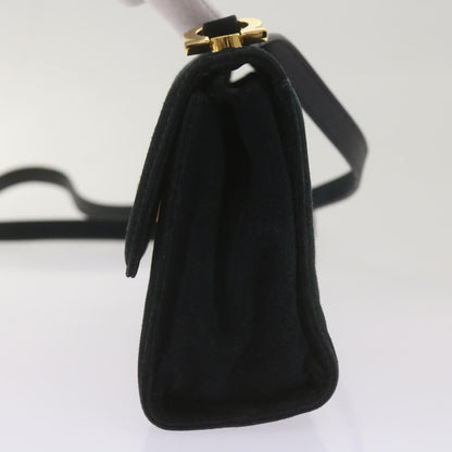 Salvatore Ferragamo Gancini Shoulder Bag Suede, BLACK, SUEDE, Shoulder bag