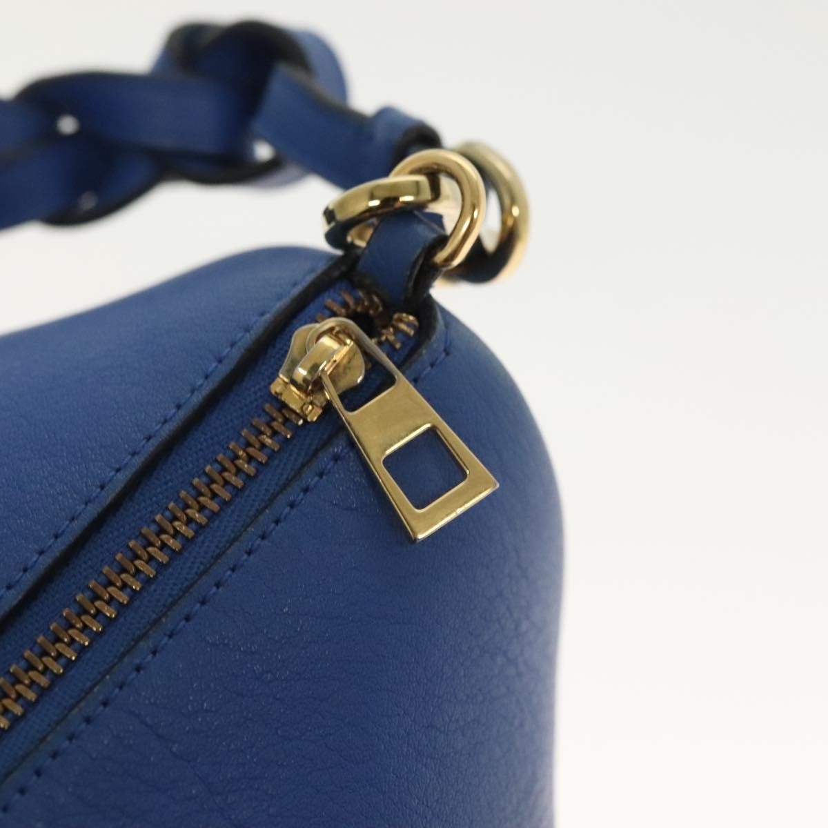 Loewe Elephant Bag Leather, BLUE, LEATHER, Bag