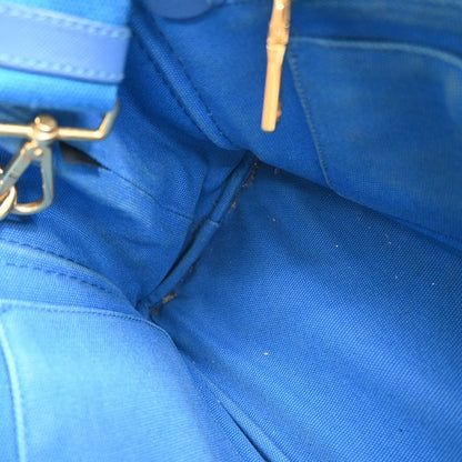 Prada Canapa Convertible Tote Canvas, BLUE, CANVAS, Tote bag