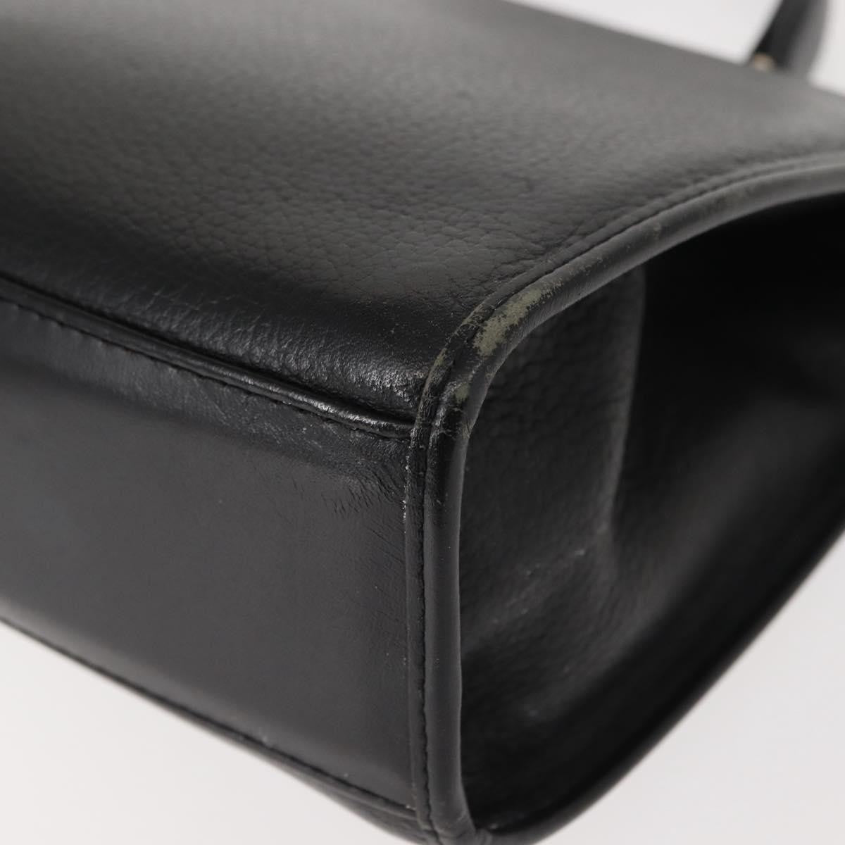 Burberry Vintage Handbag Leather, BLACK, LEATHER, Handbag