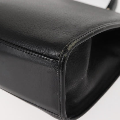 Burberry Vintage Handbag Leather, BLACK, LEATHER, Handbag