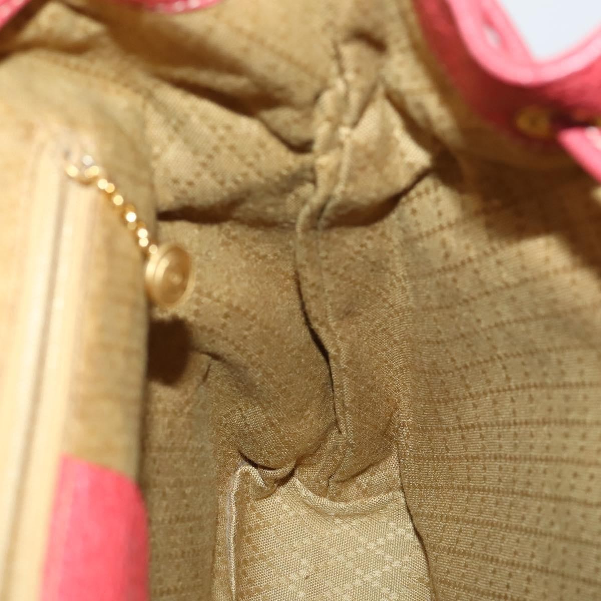 Gucci Vintage Bamboo Backpack Suede, RED, SUEDE, Backpack