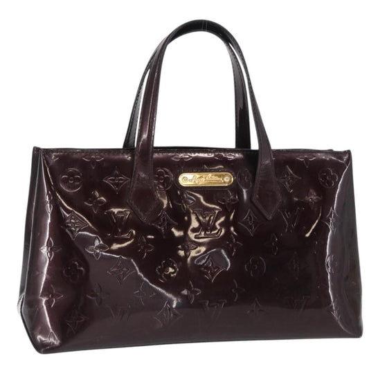 Louis Vuitton Wilshire Handbag Monogram Vernis, BURGUNDY, PATENT_LEATHER, Tote bag