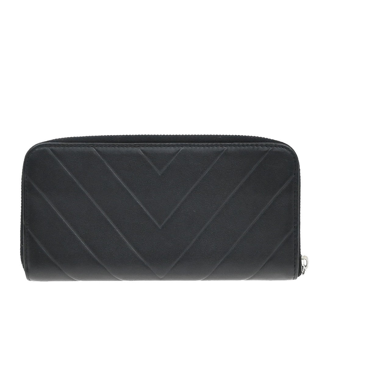Chanel CC Charm Zip Around Wallet Quilted Lambskin, Black, Leather, Wallet