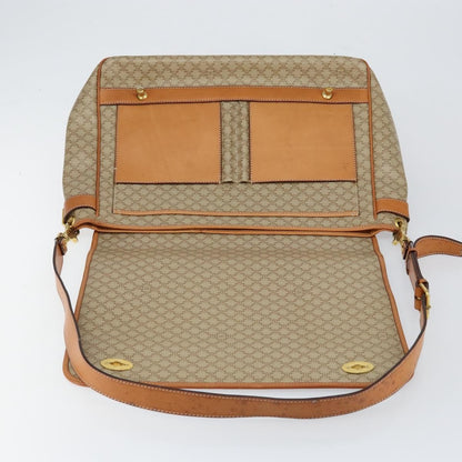 Celine Macadam Shoulder Bag PVC Leather, BEIGE, CANVAS, Shoulder bag