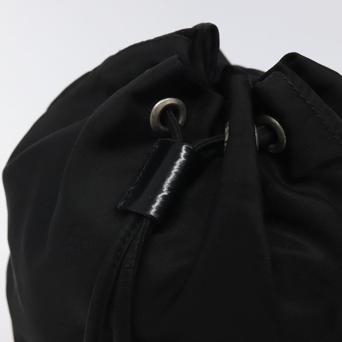Prada Vela Drawstring Bucket Wristlet Pouch Tessuto, BLACK, NYLON, Clutche & pouche