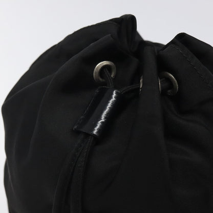 Prada Vela Drawstring Bucket Wristlet Pouch Tessuto, BLACK, NYLON, Clutche & pouche