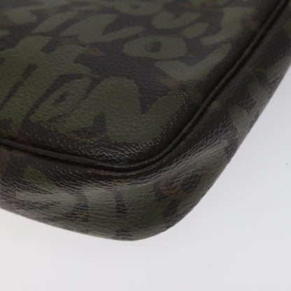 Louis Vuitton Pochette Accessoires Limited Edition Monogram Graffiti, KHAKI, CANVAS, Clutche & pouche
