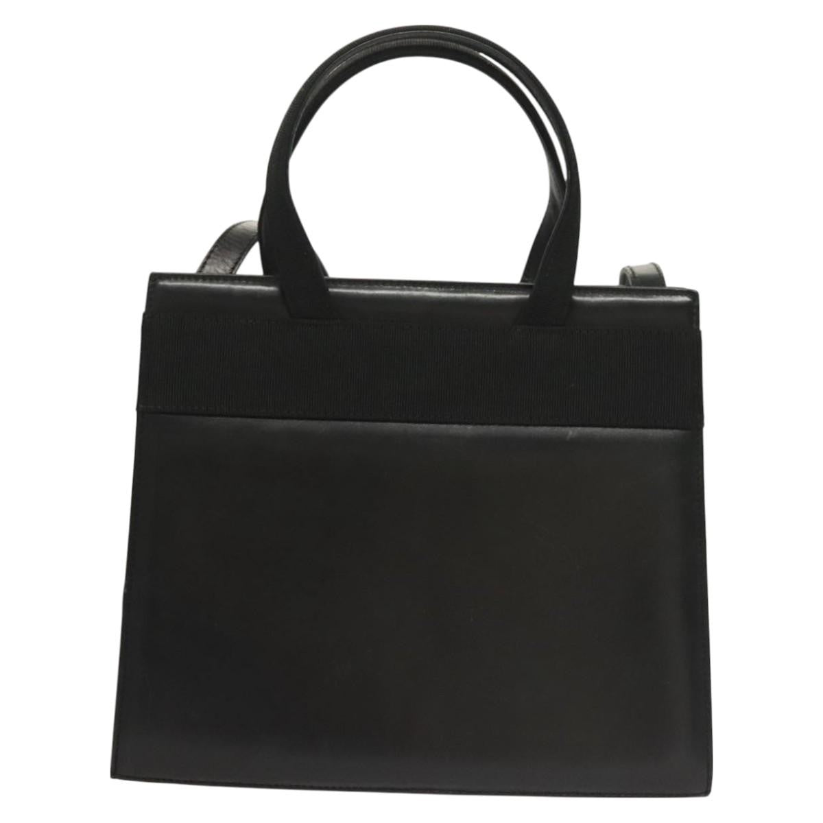 Salvatore Ferragamo Convertible Vara Bow Tote Leather, BLACK, LEATHER, Handbag
