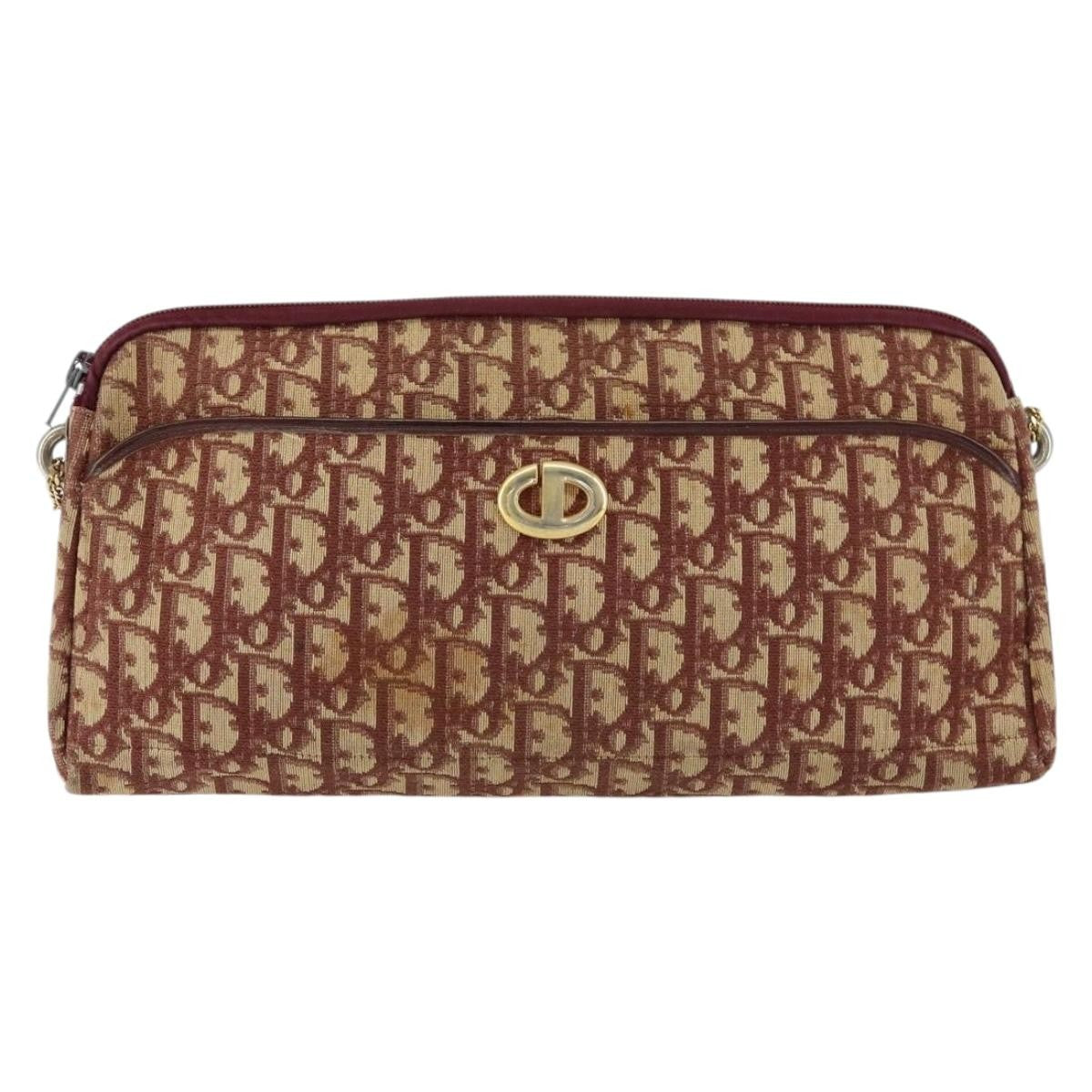 Christian Dior Vintage CD trotter Shoulder bag Canvas, RED, CANVAS, Shoulder bag