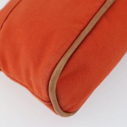 Hermes Bolide Travel Pouch Canvas, ORANGE, CANVAS, Clutche & pouche