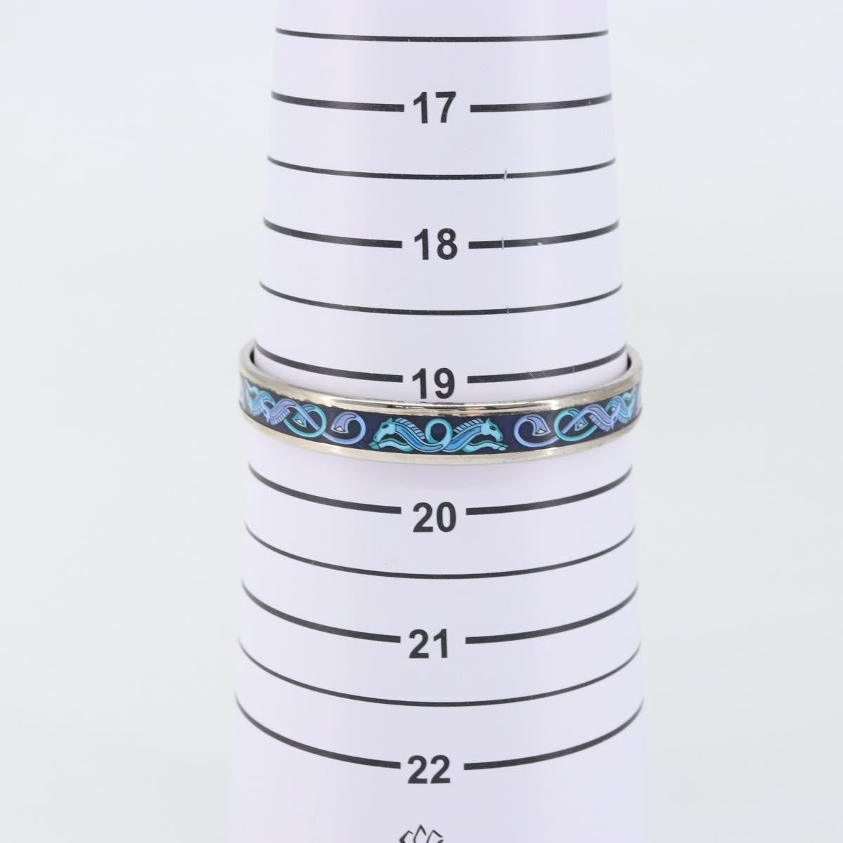 Hermes Caleche Bangle Bracelet Metal, NAVY, METAL, Bracelet