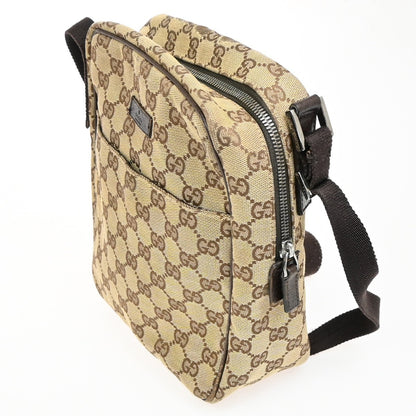 Gucci Vintage Front Pocket Flat Messenger GG Canvas, BEIGE, CANVAS, Shoulder bag
