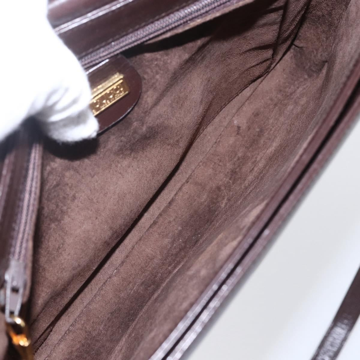 Gucci Vintage Shoulder Bag Leather, BROWN, LEATHER, Shoulder bag