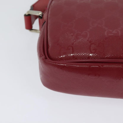 Gucci Zip Messenger Bag (Outlet) Canvas, RED, CANVAS, Shoulder bag