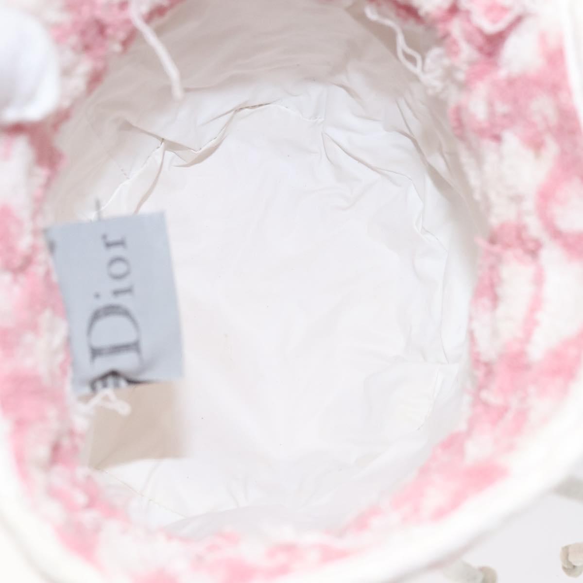 Christian Dior Vintage Trotter Pouch Pile, PINK, COTTON, Clutche & pouche