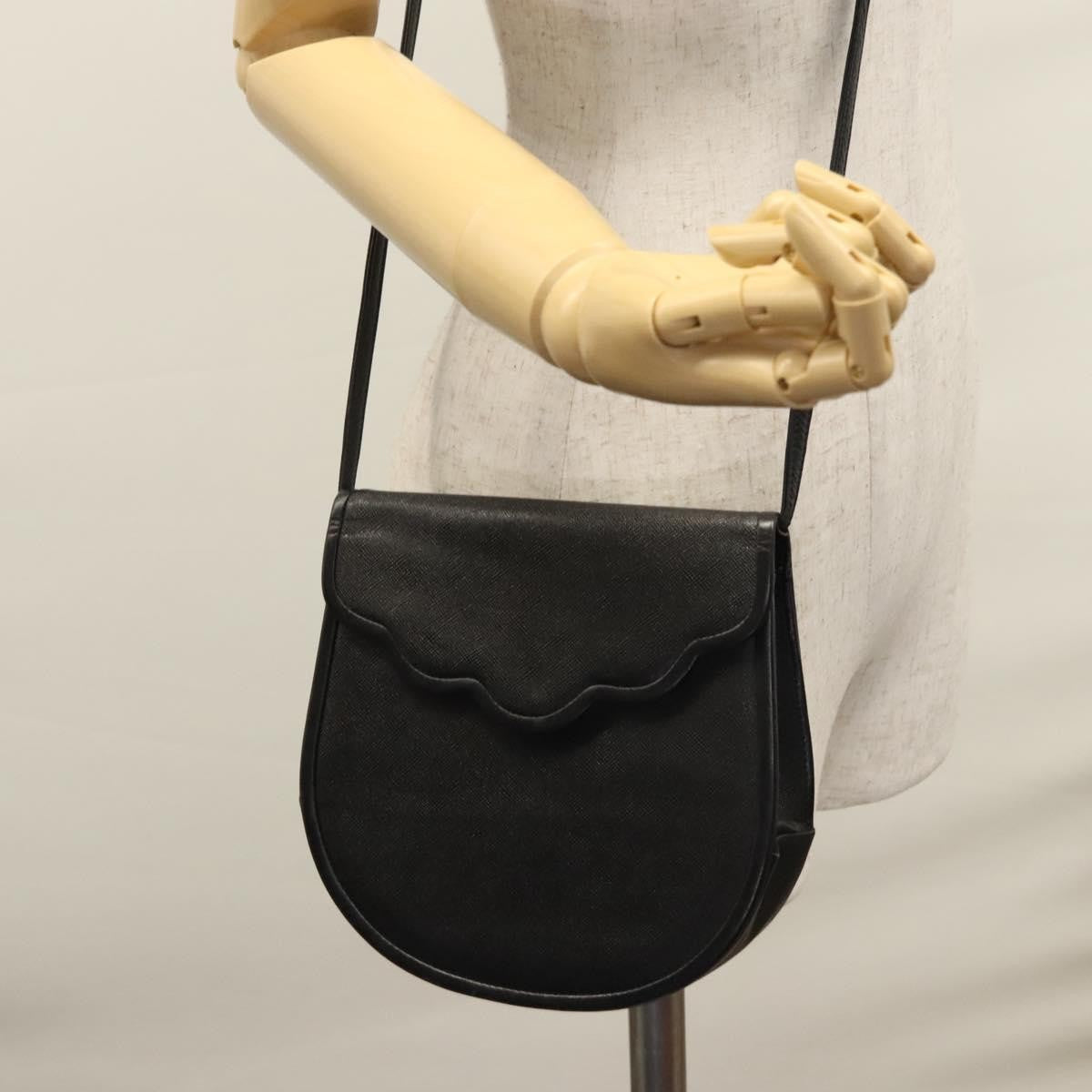 Saint Laurent Vintage Shoulder Bag Leather, BLACK, LEATHER, Shoulder bag