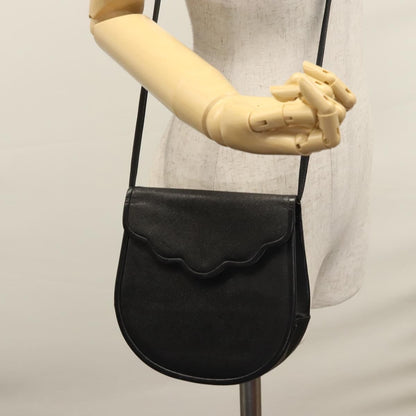 Saint Laurent Vintage Shoulder Bag Leather, BLACK, LEATHER, Shoulder bag