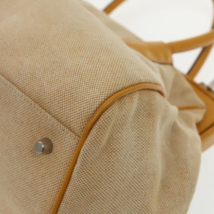 Prada Madras Cerniera Doctor Bag Canvas and Leather, BEIGE, CANVAS, Handbag
