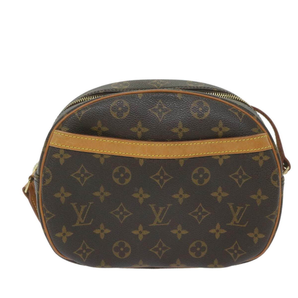 Louis Vuitton Blois Handbag Monogram Canvas, BROWN, CANVAS, Handbag