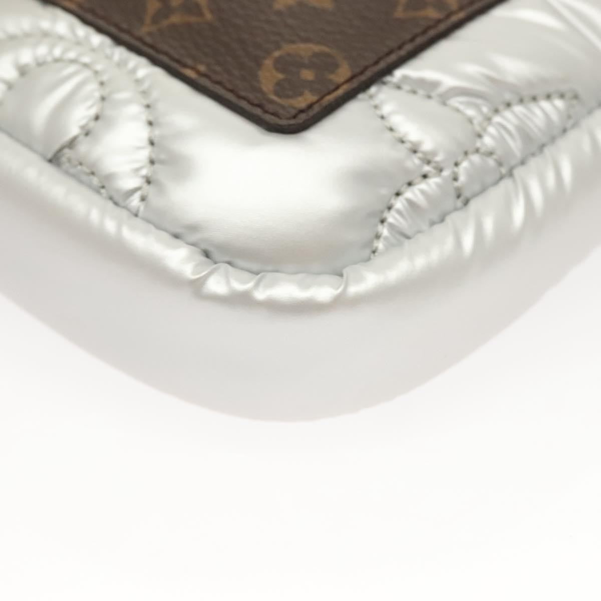 Louis Vuitton Pillow Phone Pouch Monogram Quilted Econyl Nylon, SILVER, CANVAS, Travel bag