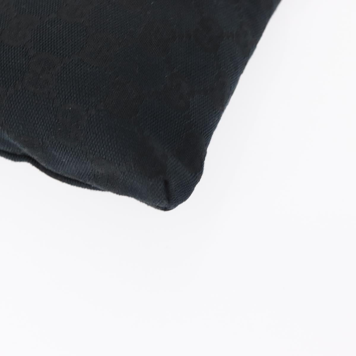 Gucci Vintage Double Belt Bag GG Canvas with Leather, BLACK, CANVAS, Clutche & pouche