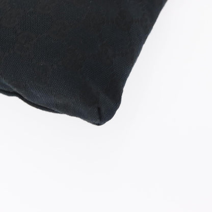 Gucci Vintage Double Belt Bag GG Canvas with Leather, BLACK, CANVAS, Clutche & pouche