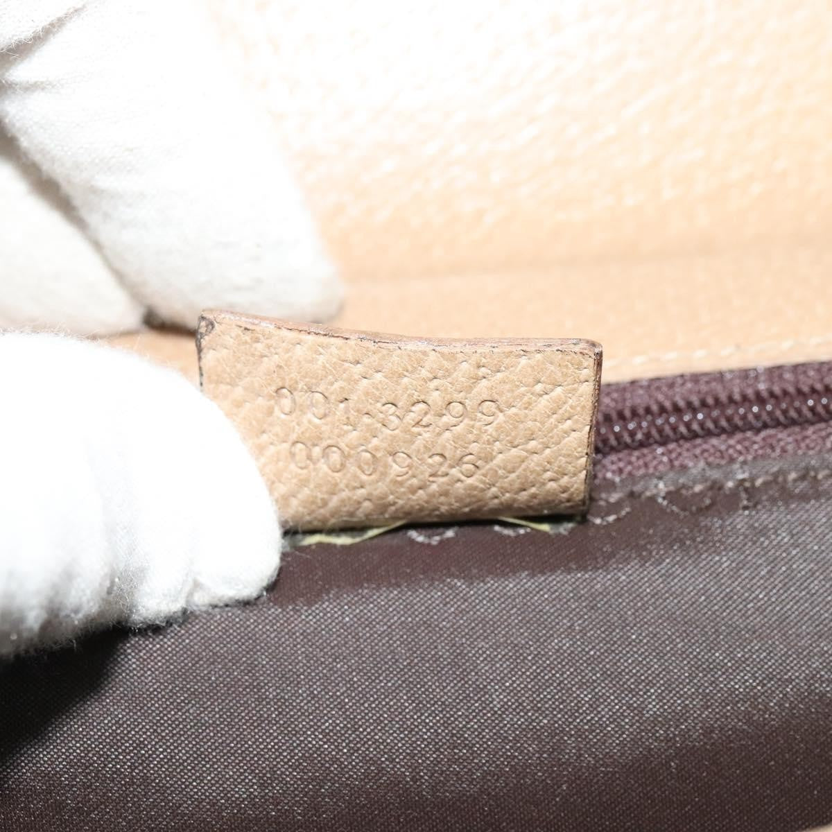 Gucci Vintage Shoulder Bag Leather, BEIGE, LEATHER, Shoulder bag