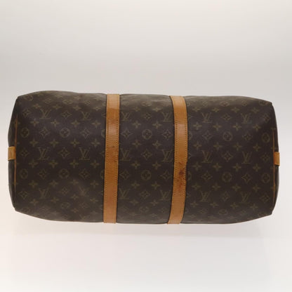 Louis Vuitton Keepall Bandouliere Bag Monogram Canvas, BROWN, CANVAS, Travel bag