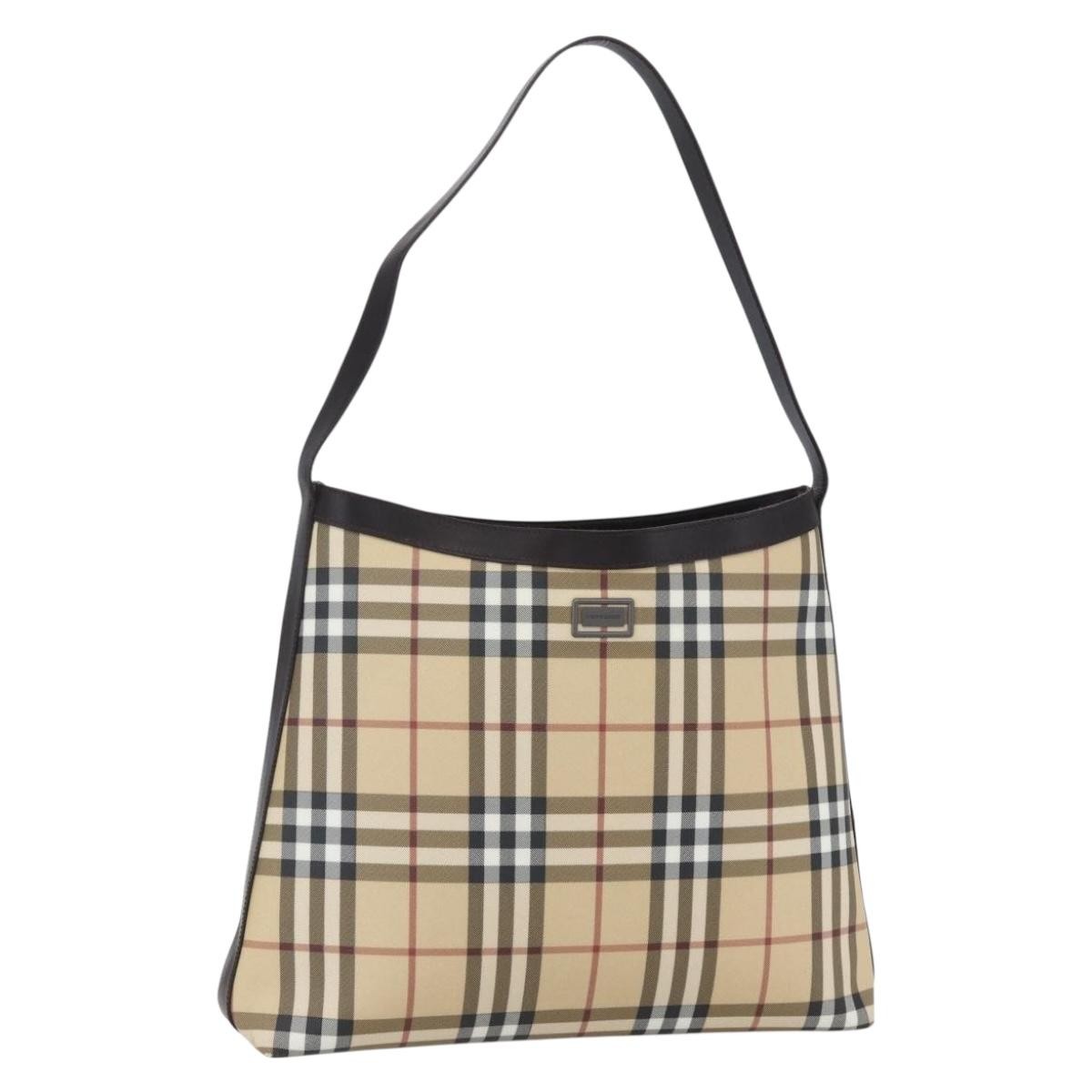 Burberry Nova check Shoulder bag Canvas, BEIGE, PVC, Shoulder bag