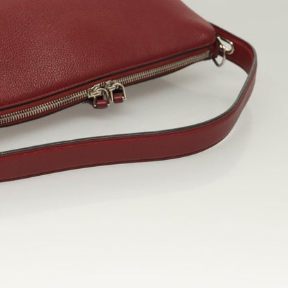 Bally Vintage Shoulder Bag Leather, RED, LEATHER, Shoulder bag