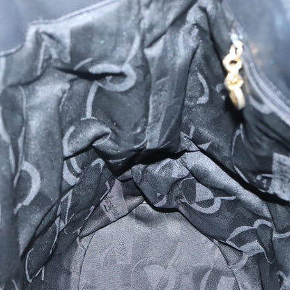 Salvatore Ferragamo Vala Shoulder Bag Canvas, BLACK, CANVAS, Shoulder bag