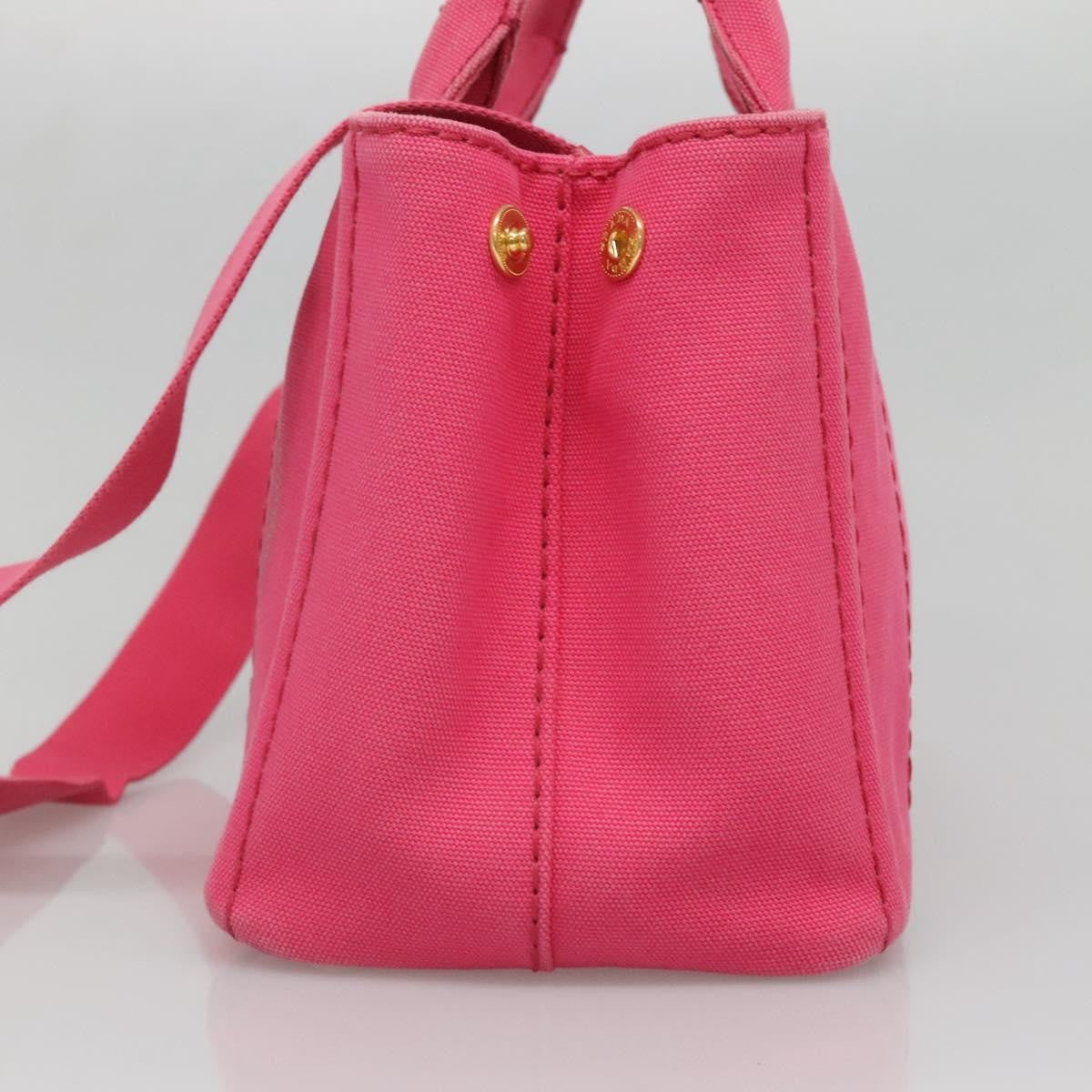 Prada Canapa Convertible Tote Canvas, PINK, CANVAS, Tote bag
