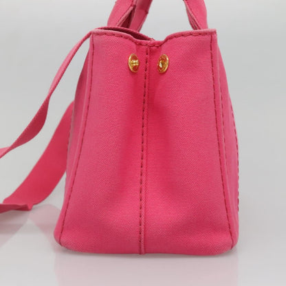 Prada Canapa Convertible Tote Canvas, PINK, CANVAS, Tote bag
