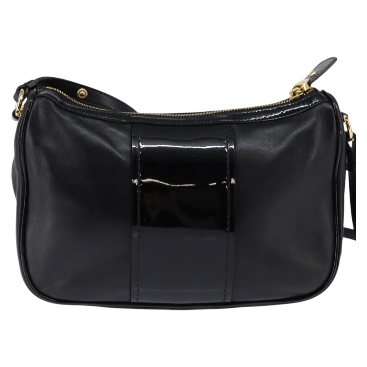 Salvatore Ferragamo Vala Shoulder Bag Leather, BLACK, LEATHER, Shoulder bag