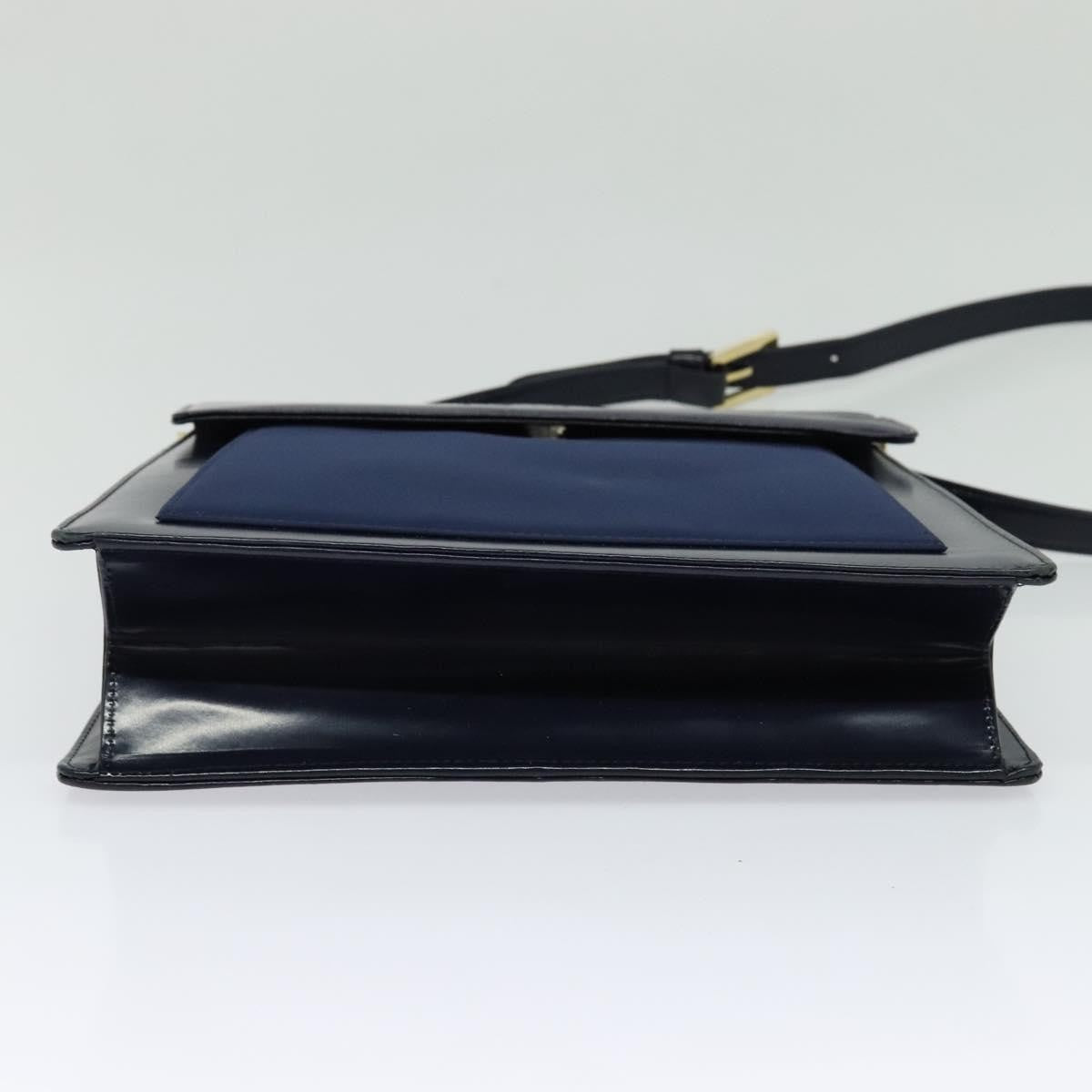 Saint Laurent Vintage Shoulder Bag Leather, BLUE, LEATHER, Shoulder bag