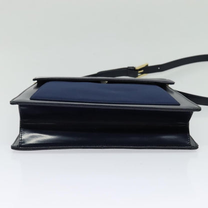 Saint Laurent Vintage Shoulder Bag Leather, BLUE, LEATHER, Shoulder bag