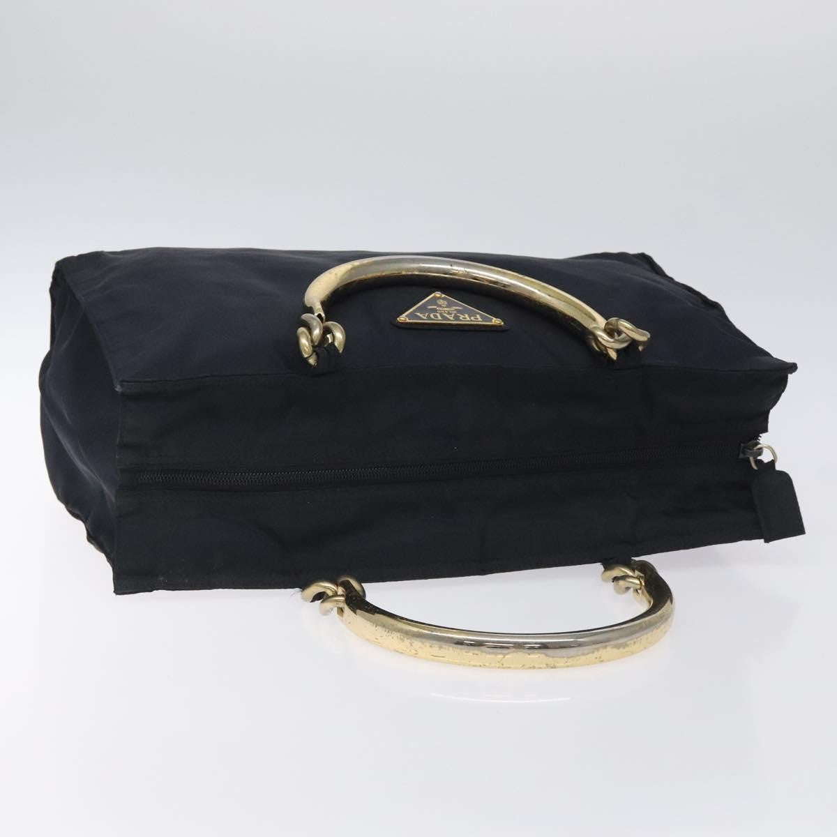 Prada Metal Handles Tote Tessuto, NAVY, NYLON, Tote bag