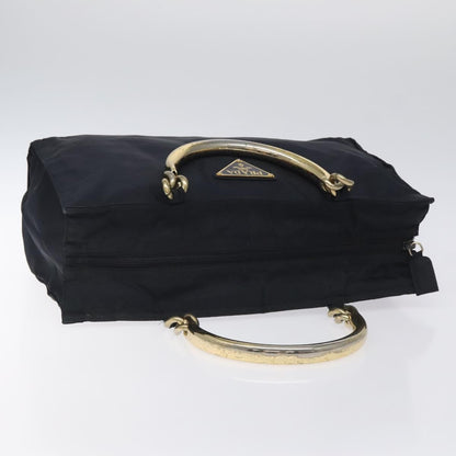 Prada Metal Handles Tote Tessuto, NAVY, NYLON, Tote bag
