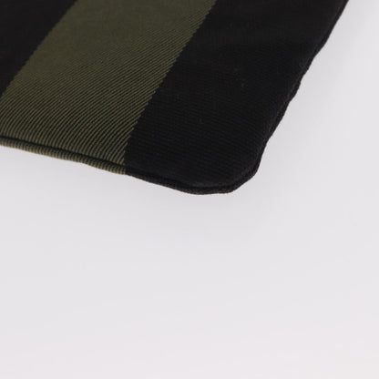 Saint Laurent Beach Zip Pouch Canvas, KHAKI, CANVAS, Clutche & pouche