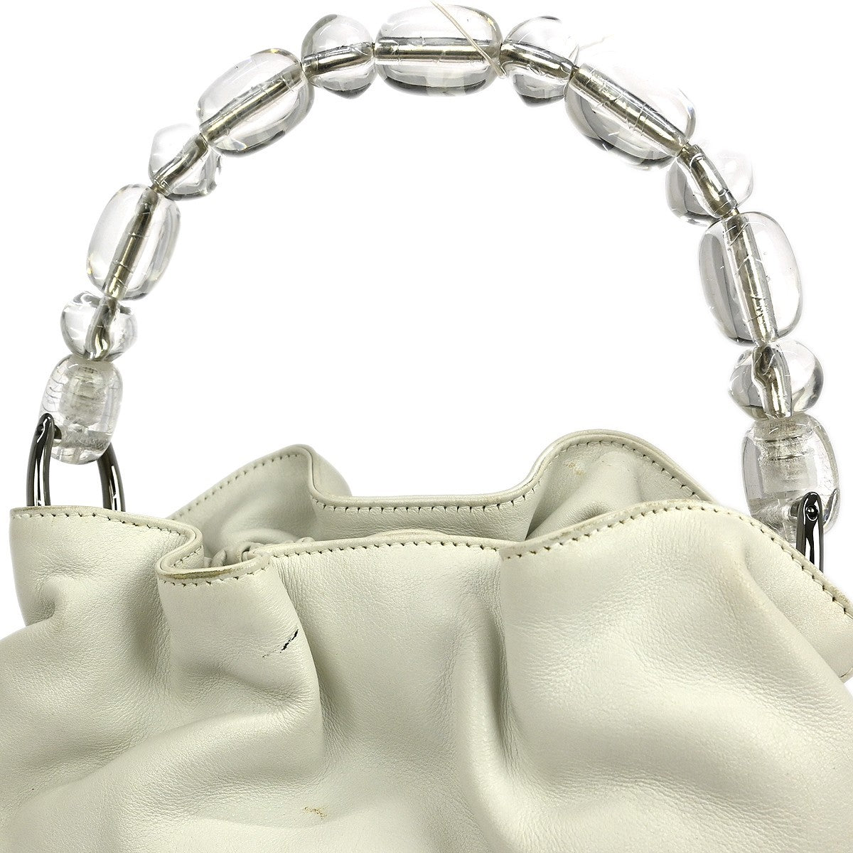 Christian Dior Malice handbag Leather, WHITE, LEATHER, Handbag