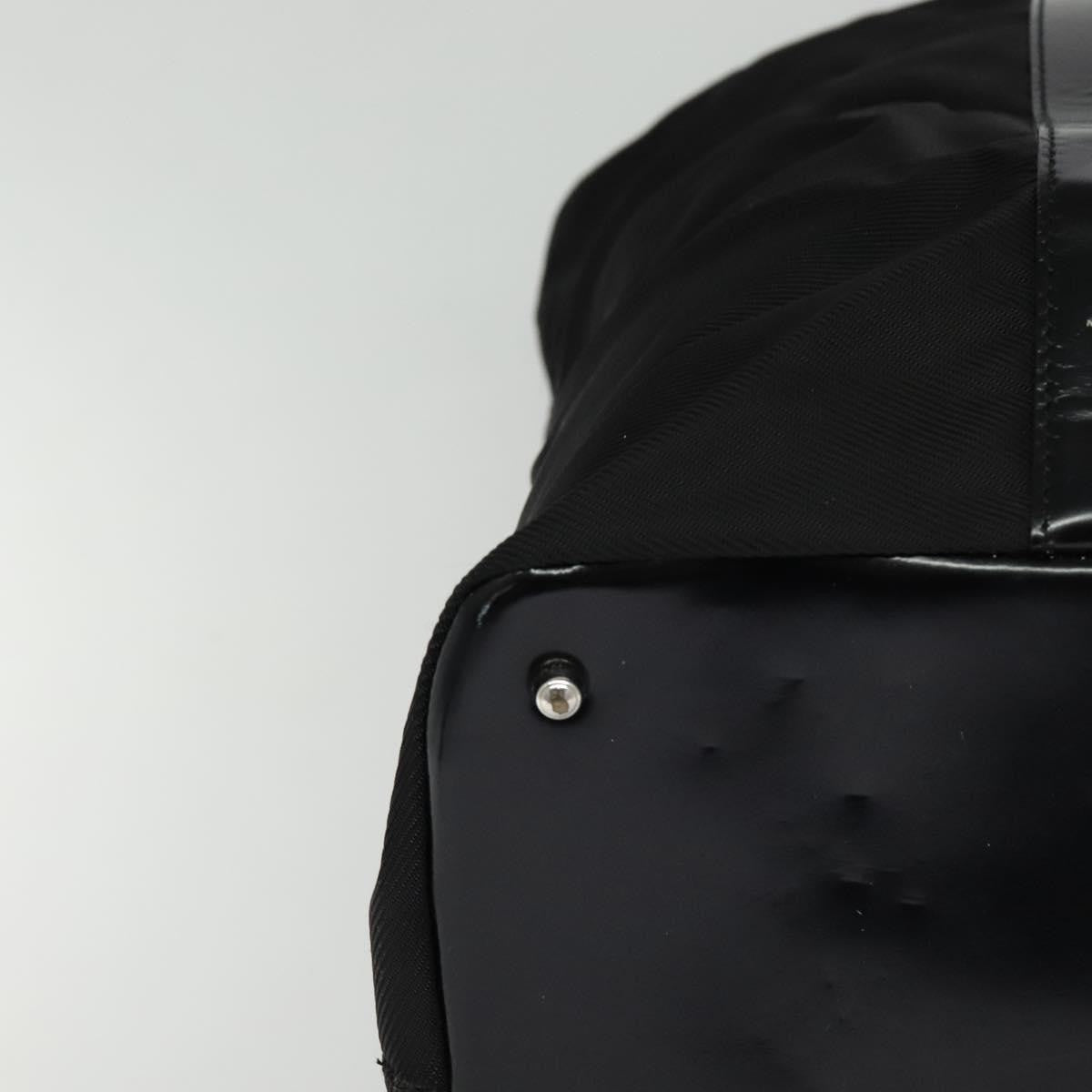 Gucci Vintage Bamboo Handle Tote Nylon, BLACK, NYLON, Tote bag