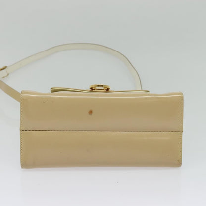 Salvatore Ferragamo Gancini handbag Patent leather, BEIGE, PATENT_LEATHER, Handbag