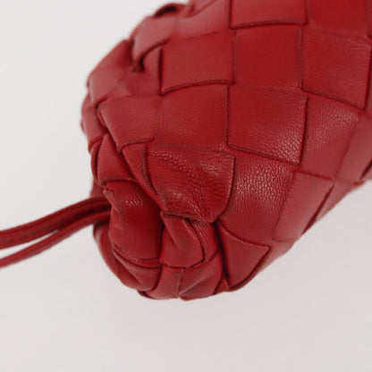 Bottega Veneta The Pouch Coin Purse Intrecciato Nappa, RED, LEATHER, Clutche & pouche